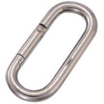 トラスコ中山 水本 リングキャッチ ステンレス プチカラビナ(スタンダード型) 線径10mm 長さ88mm(ご注文単位1個)【直送品】