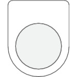 トラスコ中山 IM 押ボタン/セレクトスイッチ(メガネ銘板) 無地 φ22.5(ご注文単位1枚)【直送品】