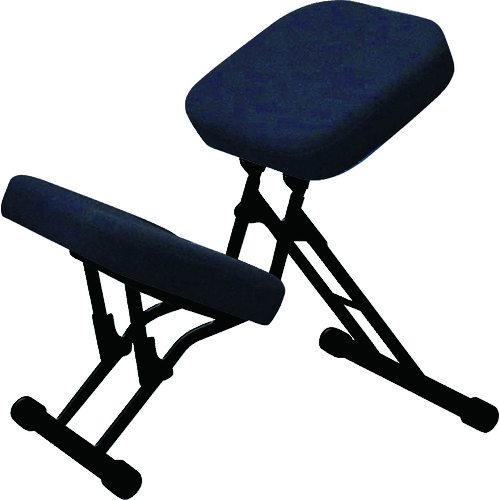 トラスコ中山 セイコー 作業チェア セブンポーズチェア ブラック/ブラック 440×260~670×450~800mm(ご注文単位1脚)【直送品】