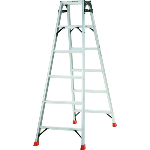 トラスコ中山 TRUSCO はしご兼用脚立 アルミ合金製・脚カバー付 高さ1.69m(ご注文単位1台)【直送品】