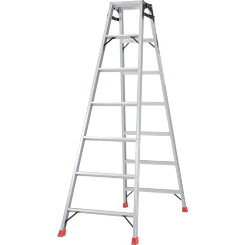 トラスコ中山 TRUSCO はしご兼用脚立 アルミ合金製・脚カバー付 高さ1.98m(ご注文単位1台)【直送品】