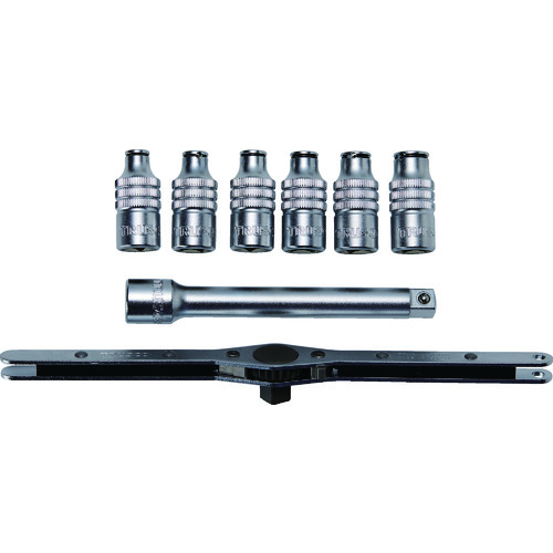 トラスコ中山 TRUSCO 3/8 9.5mm差込 タップホルダーセット 8個組(ご注文単位1セット)【直送品】