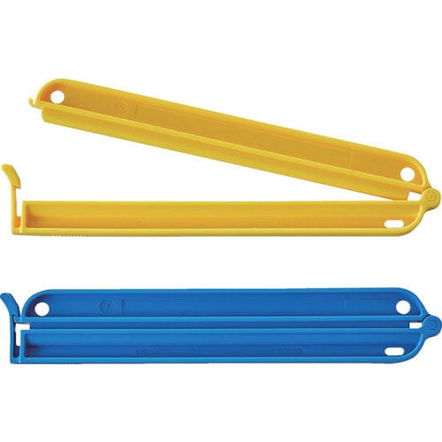 トラスコ中山 TRUSCO 袋留めクリップ 2P(黄青)（ご注文単位1パック  