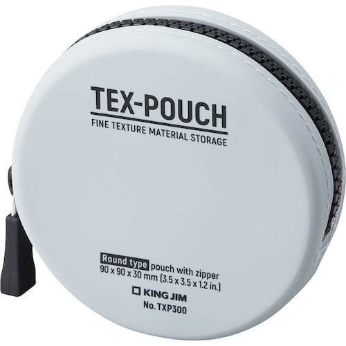 トラスコ中山 キングジム TEX-POUCH ROUND クレ(ご注文単位1冊)【直送品】