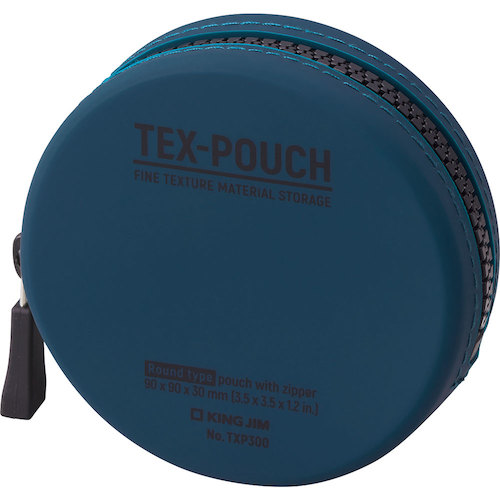トラスコ中山 キングジム TEX-POUCH ROUND ネイ(ご注文単位1冊)【直送品】