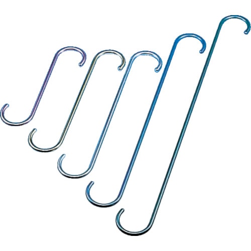 トラスコ中山 水本 ファンシーSフック ストレート（ライトイエロー） 全長400mm 858-0896  (ご注文単位1個) 【直送品】