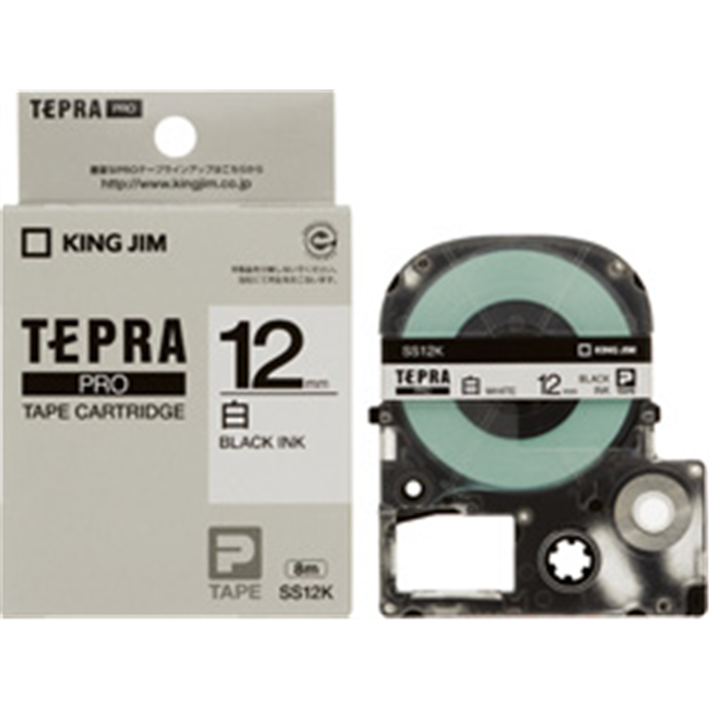 キングジム PROテープ強粘着タイプ緑/黒文字 SC18GW 00017718 キングジム用 テプラ PRO 互換 テープカートリッジ