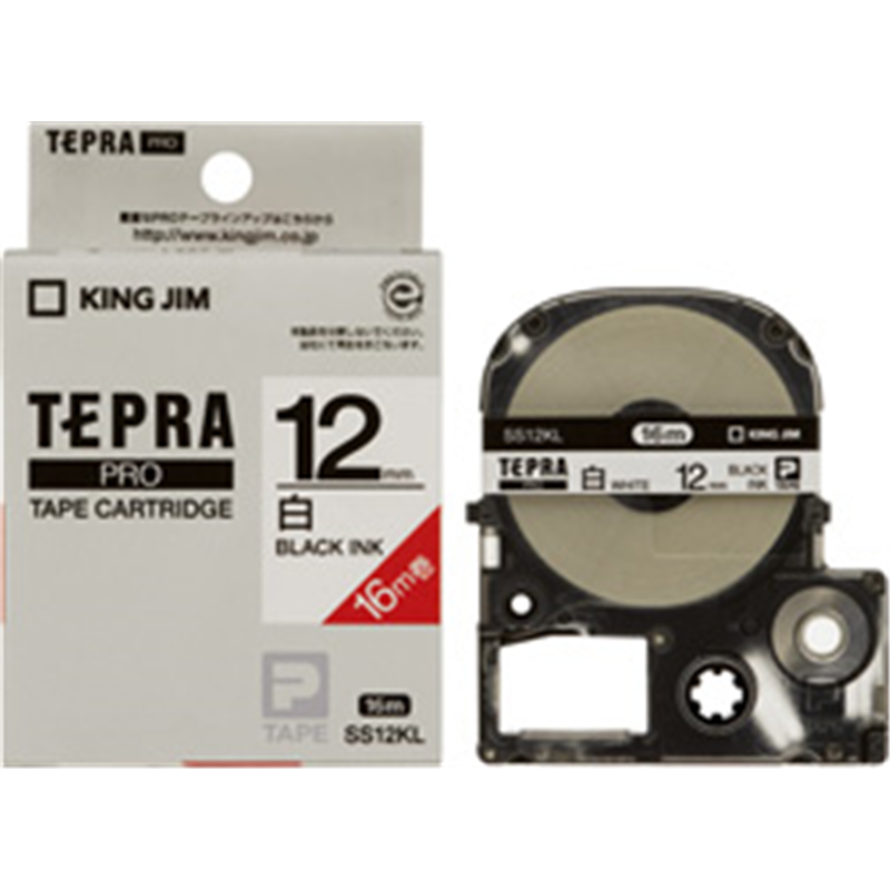 キングジム SS12K-10PN テプラPROテープ エコパック 白 黒文字 12mm幅 8m 10個入[21] キングジム SS12K-10PN テプラPROテープ エコパック 白 黒文字 12mm幅