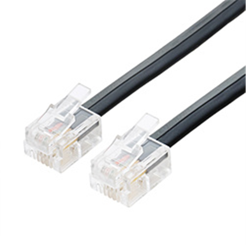 ミヨシ 電話機ｺｰﾄﾞ　6極4芯　3m　黒 DC403BK 1個（ご注文単位1個）【直送品】