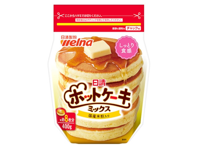 日清製粉ウェルナホットケーキミックスチャック付※軽(ご注文単位12個)【直送品】