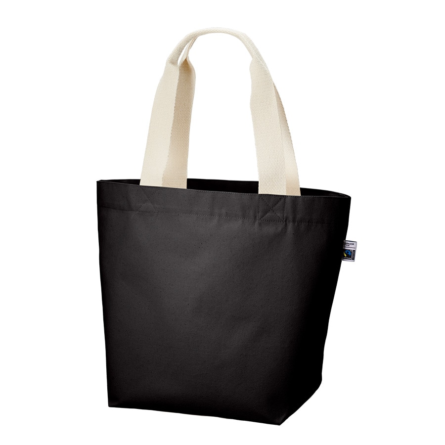 MARKLESS STYLE フェアトレード コットンキャンバストート M ナイトブラック TF-0004-009 1枚(ご注文単位1枚)【直送品】