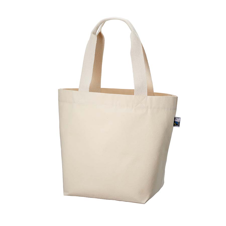 MARKLESS STYLE フェアトレード コットンキャンバストート M 内ポケット ナチュラル TF-0018-008 1枚(ご注文単位1枚)【直送品】