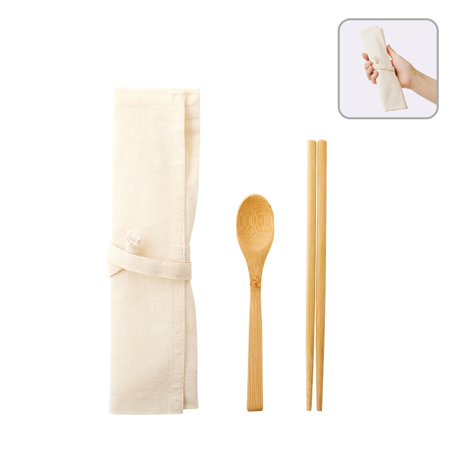 MARKLESS STYLE カトラリーセット バンブータイプ 2点 ナチュラル TS-1690-008 1セット(ご注文単位1セット)【直送品】