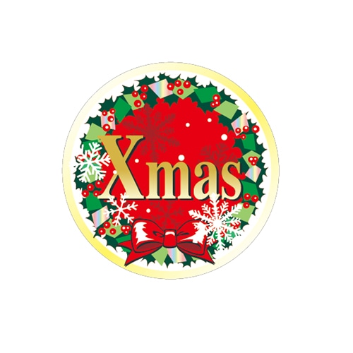 ARC POPシール クリスマスリース ホイル LX437S 1束（ご注文単位