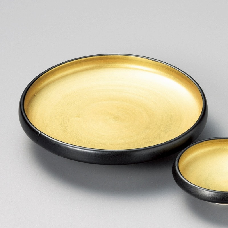 金正陶器 黒内金彩丸刺身 1個（ご注文単位1個）【直送品】 包装