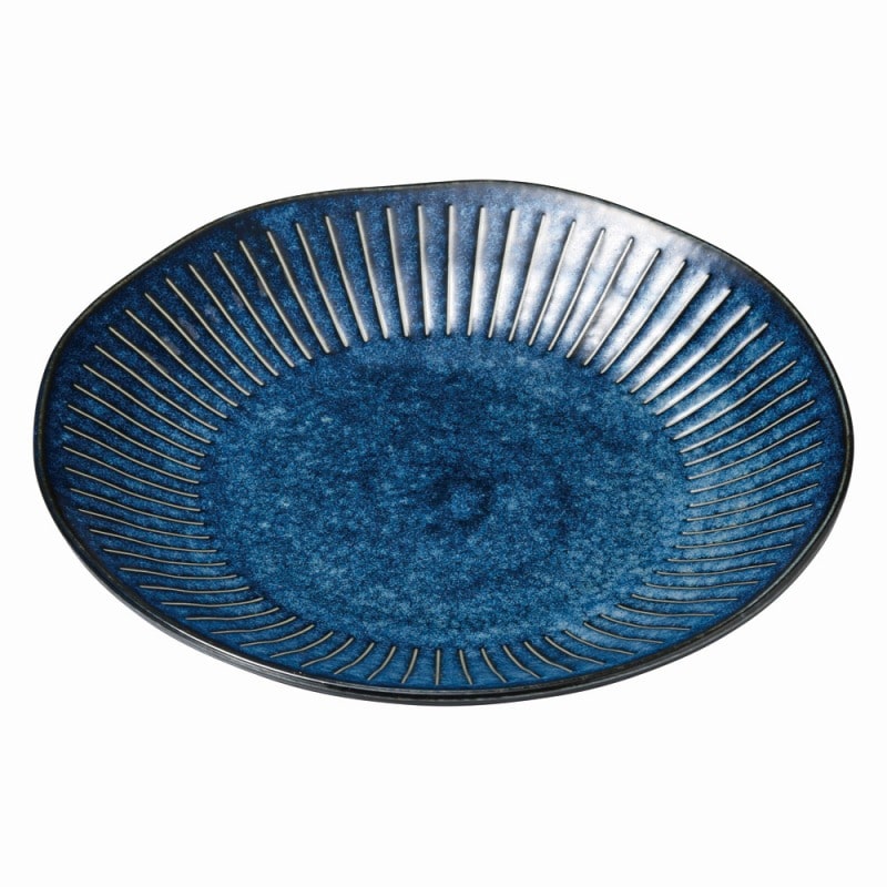 金正陶器 色釉撥水十草海碧 和軽6.0皿 1個（ご注文単位1個）【直送品