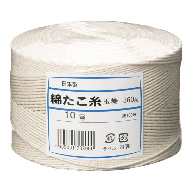 綿 たこ糸（玉巻360g） 10号 1個（ご注文単位1個）【直送品