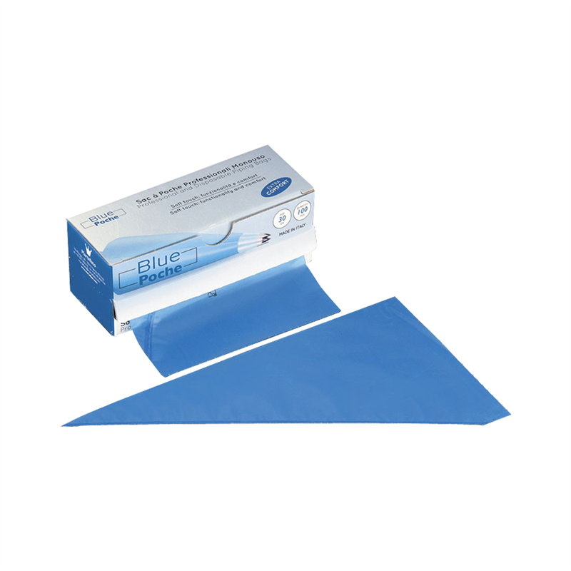 マルテラート 使い捨てペストリーバック ブルー30cm(100枚ロール) 1箱(ご注文単位1箱)【直送品】