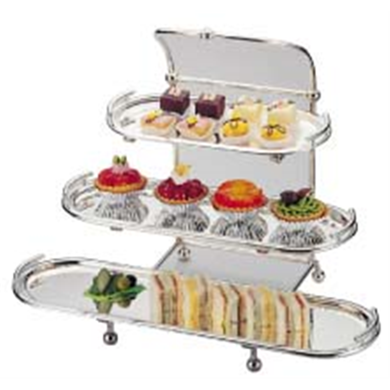備品 飲食店 業務用 ＵＫ１８−８　３段小判ケーキスタンドＢ UK18-8 3段ハイティースタンド UK(三宝) ケーキ用・ティースタンド