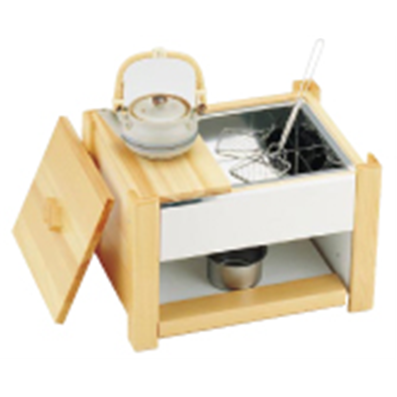 白木湯豆腐セット(固形燃料用) CW-403 1個(ご注文単位1個)【直送品】