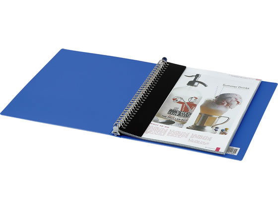 コクヨ クリヤーブック（固定式・サイドスロー）A4タテ 40ポケット 背幅18mm ダークグレー ラ-820DM 1セット（10冊） コクヨ クリヤーブック（固定式・サイドスロー）A4タテ 40ポケット 背