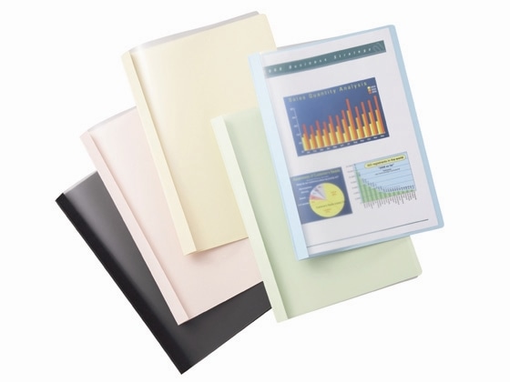 今村紙工 プレゼン用製本ファイルA4 30枚収容ブルー 5冊 S-005 1パック