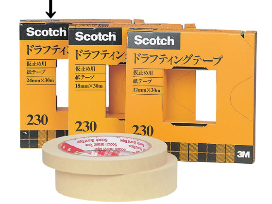 3M ドラフティングテープ 230-3-24 1個(ご注文単位1個)【直送品】