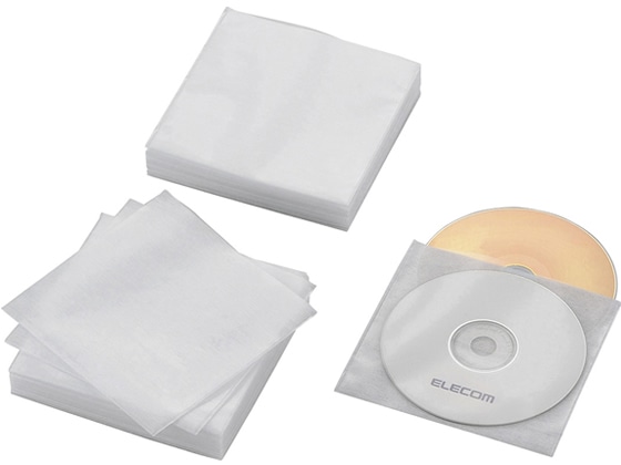 エレコム 不織布Blu-ray対応ケース120枚収納ホワイト CCDNWB120WH 1パック（ご注文単位1パック)【直送品】