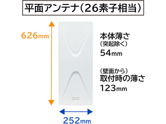 DXアンテナ UHF平面アンテナ 中電界・弱電界地用 26素子 UH26BA