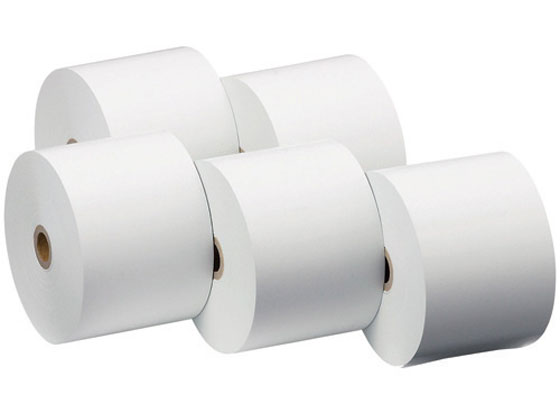 TANOSEE 感熱レジロール紙 ノーマル保存 幅80×直径80mm×長さ63m 厚み約