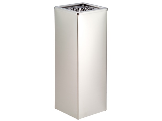 中古品】ステンレス製 アルミ スタンド灰皿 業務用 屋外内用 店舗 吸殻