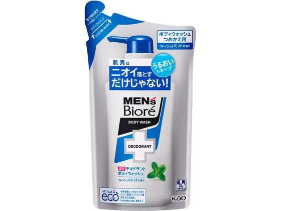 KAO メンズビオレデオドラントボディウォッシュ フレッシュなミント詰替380ml 1パック(ご注文単位1パック)【直送品】