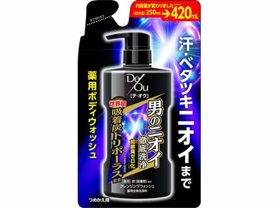 ロート製薬 デ・オウ 薬用クレンジングウォッシュ つめかえ用 420ml 1個(ご注文単位1個)【直送品】