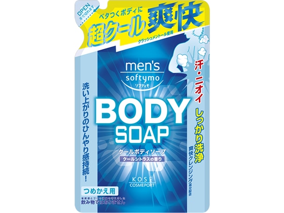 コーセーコスメポート メンズソフティモ クールボディソープ つめかえ400ml 1個(ご注文単位1個)【直送品】