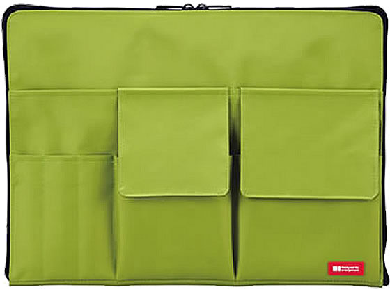 リヒトラブ バッグインバッグ A4 黄緑 A-7554-6 1個(ご注文単位1個)【直送品】