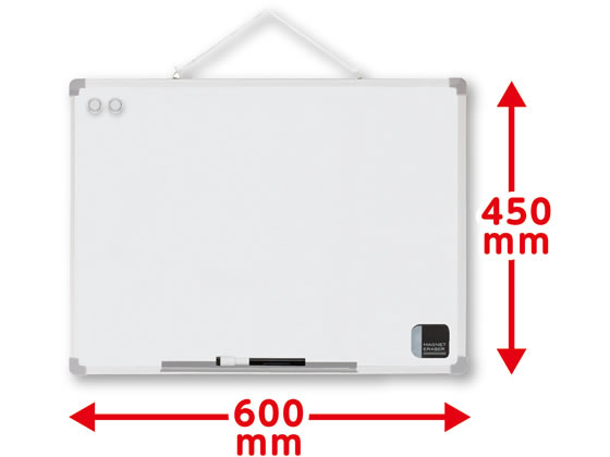 アスカ スタンドつきホワイトボード Lサイズ 600×450mm VWB078 1