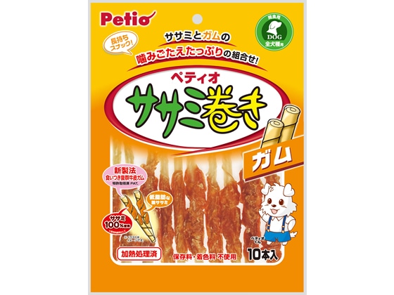 ペティオ ササミ巻きガム 10本 1袋(ご注文単位1袋)【直送品】