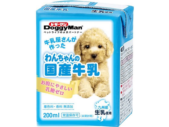 ドギーマンハヤシ わんちゃんの国産牛乳 200ml 1本(ご注文単位1本)【直送品】