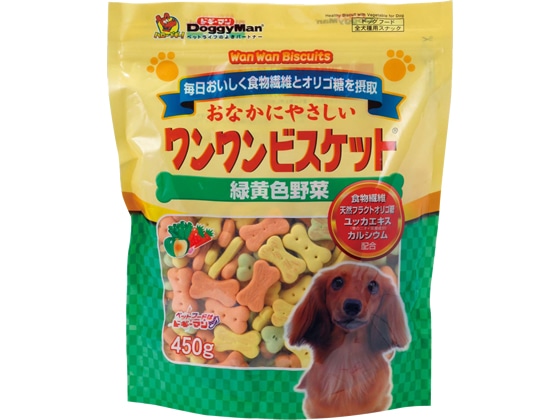 ドギーマン おなかにやさしいワンワンビスケット 緑黄色野菜 450g 1袋(ご注文単位1袋)【直送品】