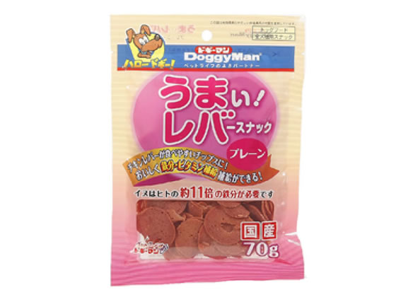 ドギーマンハヤシ うまいレバースナック プレーン 70g 1袋(ご注文単位1袋)【直送品】