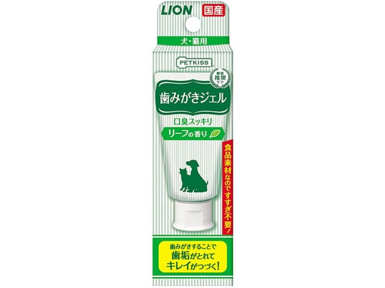 LION PETKISS 歯みがきジェル リーフの香り 1本(ご注文単位1本)【直送品】