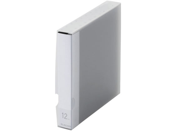 エレコム DVD CD用ディスクファイル 12枚収納 ブラック CCD-FS12BK 1冊(ご注文単位1冊)【直送品】