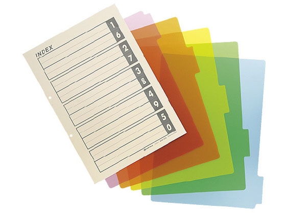 まとめ）プラス 利用者カルテ用インデックスA4S 2穴 5山×2【×20セット