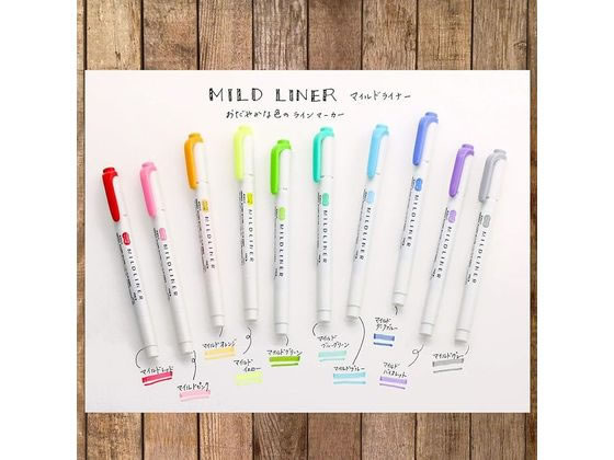 （まとめ） ゼブラ 蛍光ペン マイルドライナー マイルドダークブルー 細字／太字 〔×50セット〕