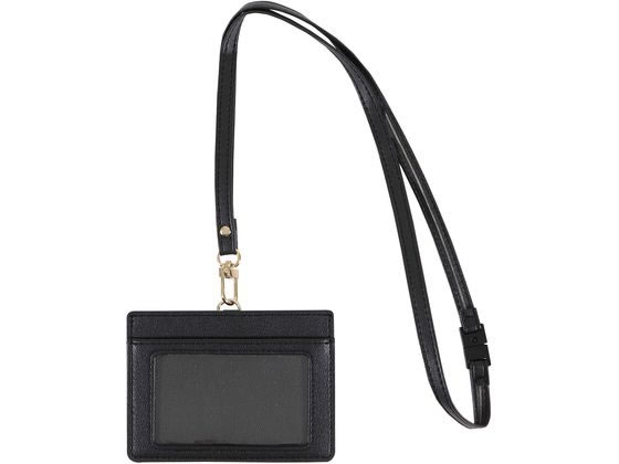 クツワ ID&コインホルダー コスモブラック LF007BK 1個（ご注文単位1個）【直送品】