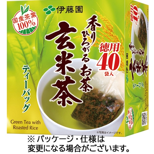 伊藤園 香りひろがるお茶 玄米茶 ティーバッグ 40個/箱 ※軽（ご