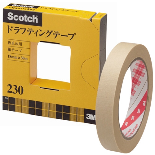 3M スコッチ ドラフティングテープ 230 大巻 18mm×30m 230-3-18 1巻(ご注文単位1巻)【直送品】
