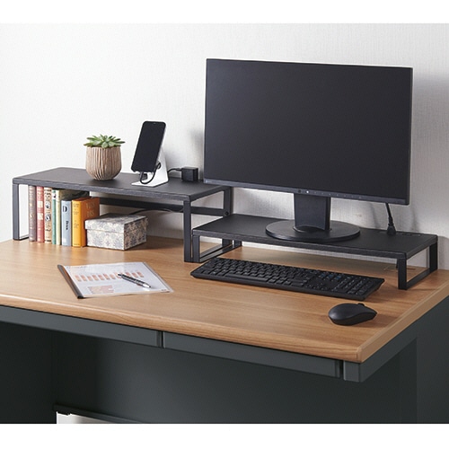 COM STYLING コンセント付モニターラック ハイタイプ 幅560×高さ