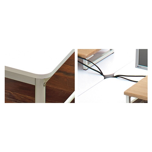 YAMAZEN フリースタイルデスク 幅1200×奥行450mm ナチュラル MFD-1245RGNAIV 1台（ご注文単位1台）【直送品】