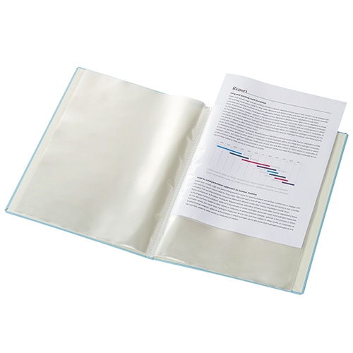 【⑩】 クリアファイル TANOSEE 貼り表紙クリアファイル A4タテ 10ポケット 背幅12mm